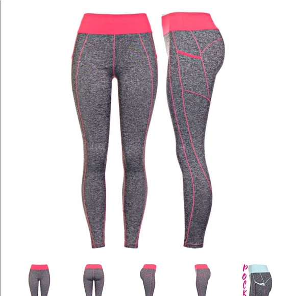 pop fit Pants - Pop fit Ruby w/ pockets pink/grey new